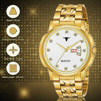 RUSTET RSTET-LS4020 ORIGINAL GOLD PLATED DAY & DATE FUNCTION WATCH FOR BOYS Analog Watch - For Men