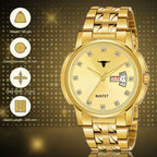 RUSTET RSTET-LS4020 ORIGINAL GOLD PLATED DAY & DATE FUNCTION WATCH FOR BOYS Analog Watch - For Men